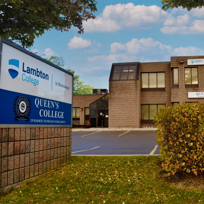 Mississauga-Campus-Queens-square A photo of the Lambton College Mississauga campus.