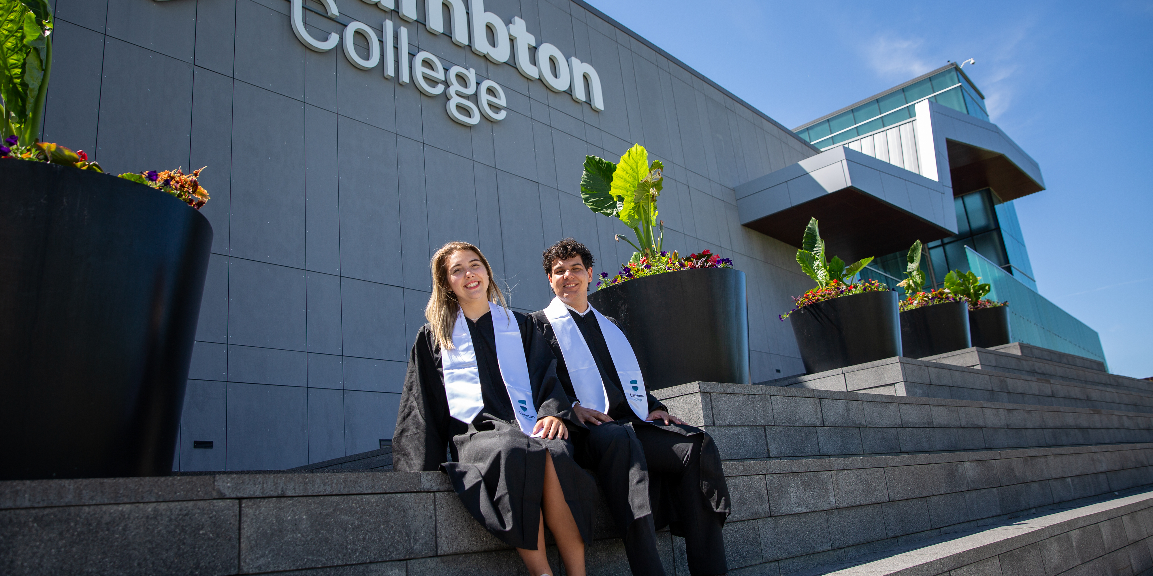 Lambton College graduating class of 2023 sitting at the convocation ceremony