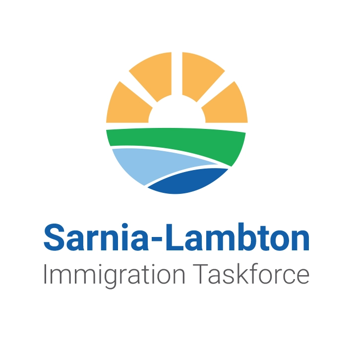 Sarnia-Lambton Immigration Taskforce logo on white background.