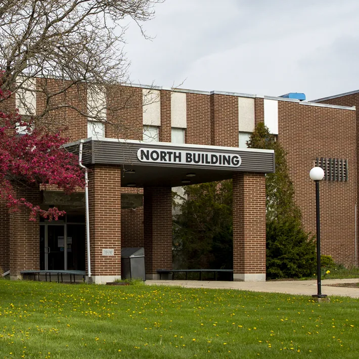 A photo of Lambton College's north building.