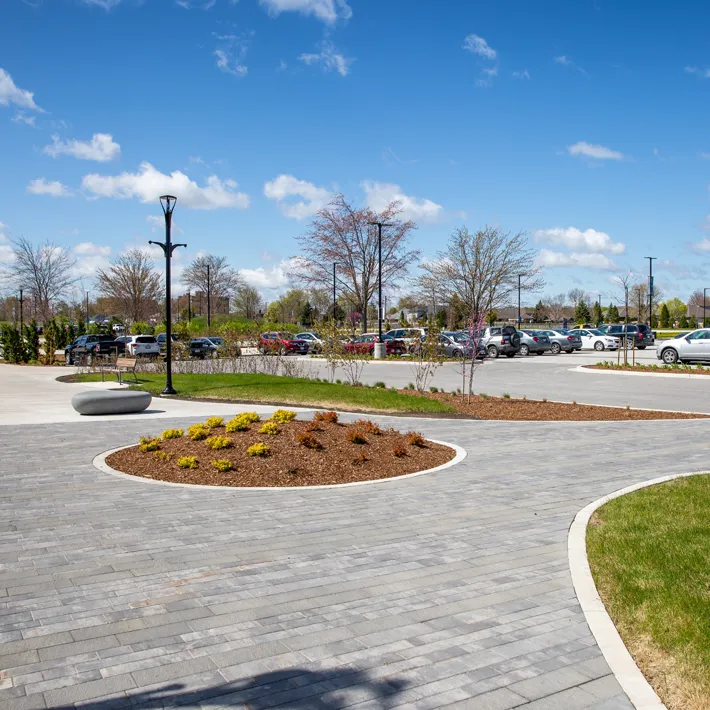 An image of a Lambton College campus parking lot.