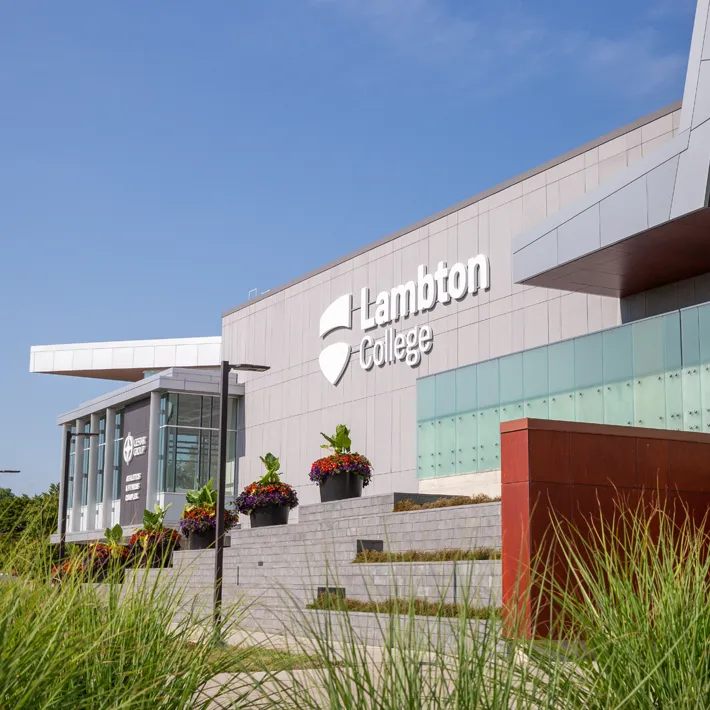 A photo of the Lambton College south building.