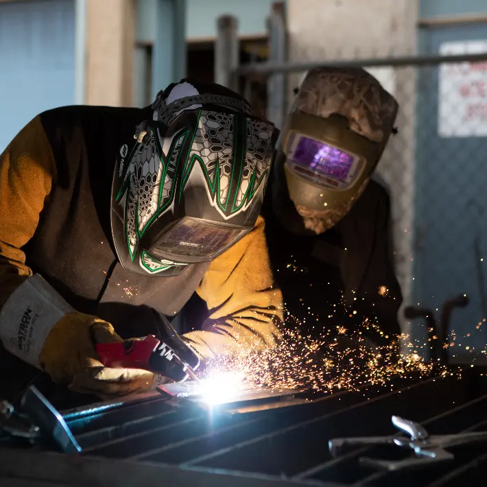 WELD-Students-Welding Two students welding